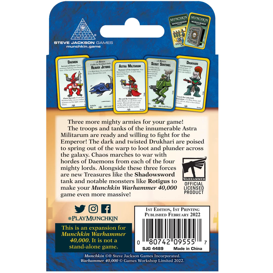 Coupon π₯° Steve Jackson Games Munchkin Warhammer 40000 Rank And Vile Card Games β€οΈ 3 Steve Jackson Games Munchkin Warhammer 40000 Rank And Vile Card Games